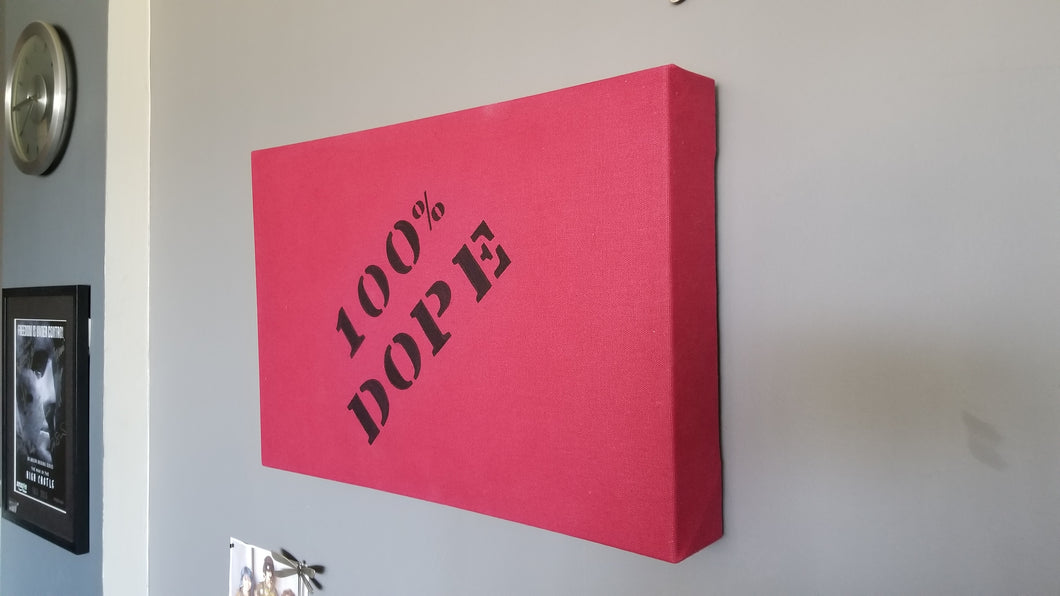 Hemp Acoustic Art Panel (100%DOPE logo) - Dope Panels