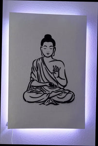 Dope Acoustic Art Panel (Buddha) W/LED'd - Dope Panels