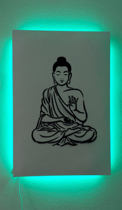 Dope Acoustic Art Panel (Buddha) W/LED'd - Dope Panels